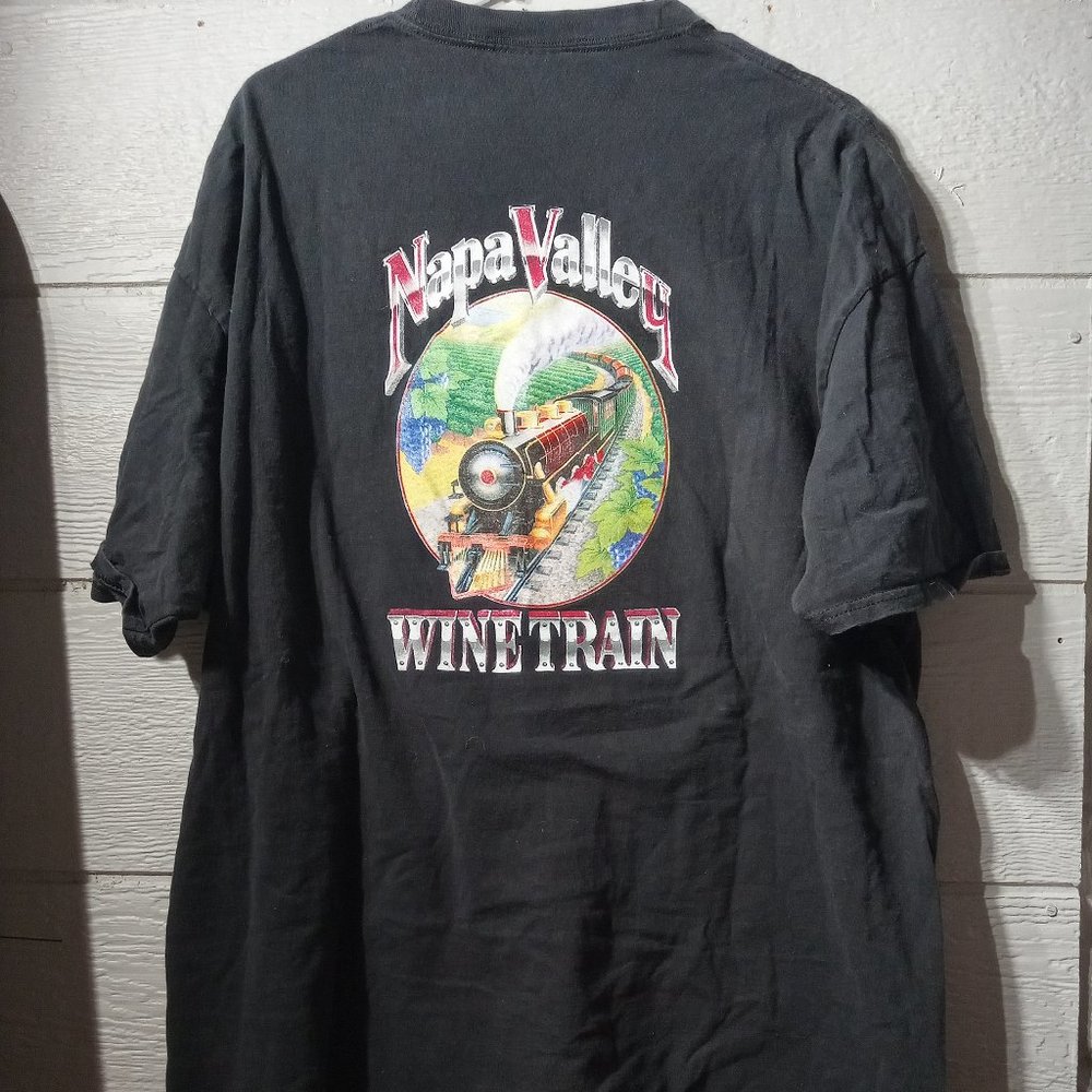 Vintage Napa Valley Wine Train Graphic Tee T-shirt Port & Company